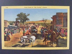 Phoenix Arizona Central Ave Adams Hotel Curt Teich Color Lino Postal 1951 - Imagen 1 de 2