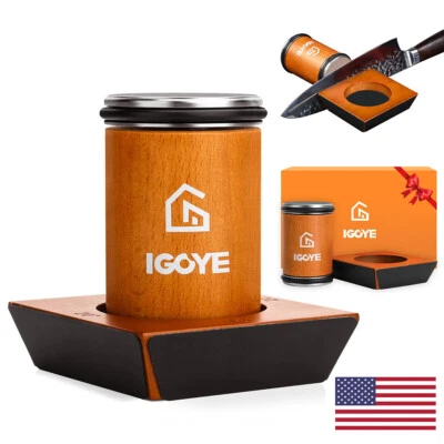 IGOYE Diamond Rolling Sharpening Sharpener Knife Tool 4 Adjustable Angle Magnetic Base