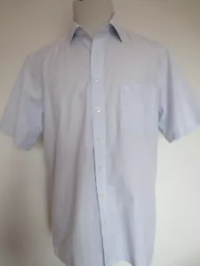 Camisa OLYMP LUXOR slim line manga corta 17,5/44 rayas azul claro TIP TOP/Fo - Imagen 1 de 6