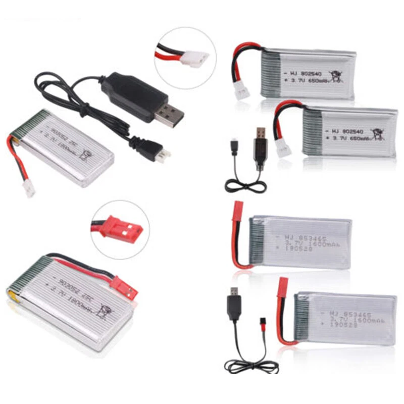 3.7V Lipo Battery 25C JST/ XH2.54 Plug with USB Charger for RC Quadcopter Drone - Image 1 of 1