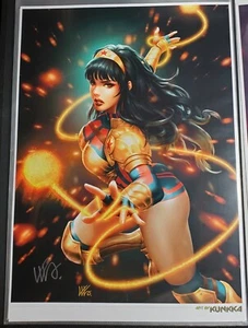 Wonder Girl - Firmado por Kunkka con certificado de autenticidad - Impresión artística - A3 - Imagen 1 de 6