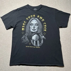 ODM Make Your Own Luck Grafik T-Shirt Herren L schwarz Tattoo Clown Eight Ball - Bild 1 von 5