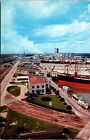Postcard State Docks Ships International Mobile Alabama B220
