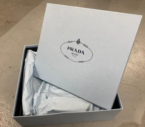 PRADA  EMPTY BOX 100% ORIGINAL 14,50" X 13" X 5,5" TISSUE - Picture 1 of 2