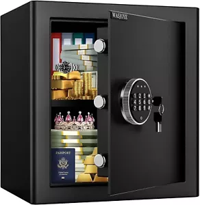 Security Home Safe, WASJOYE Cabinet Fireproof Safe Box with Digital Keypad Sa... - Picture 1 of 8