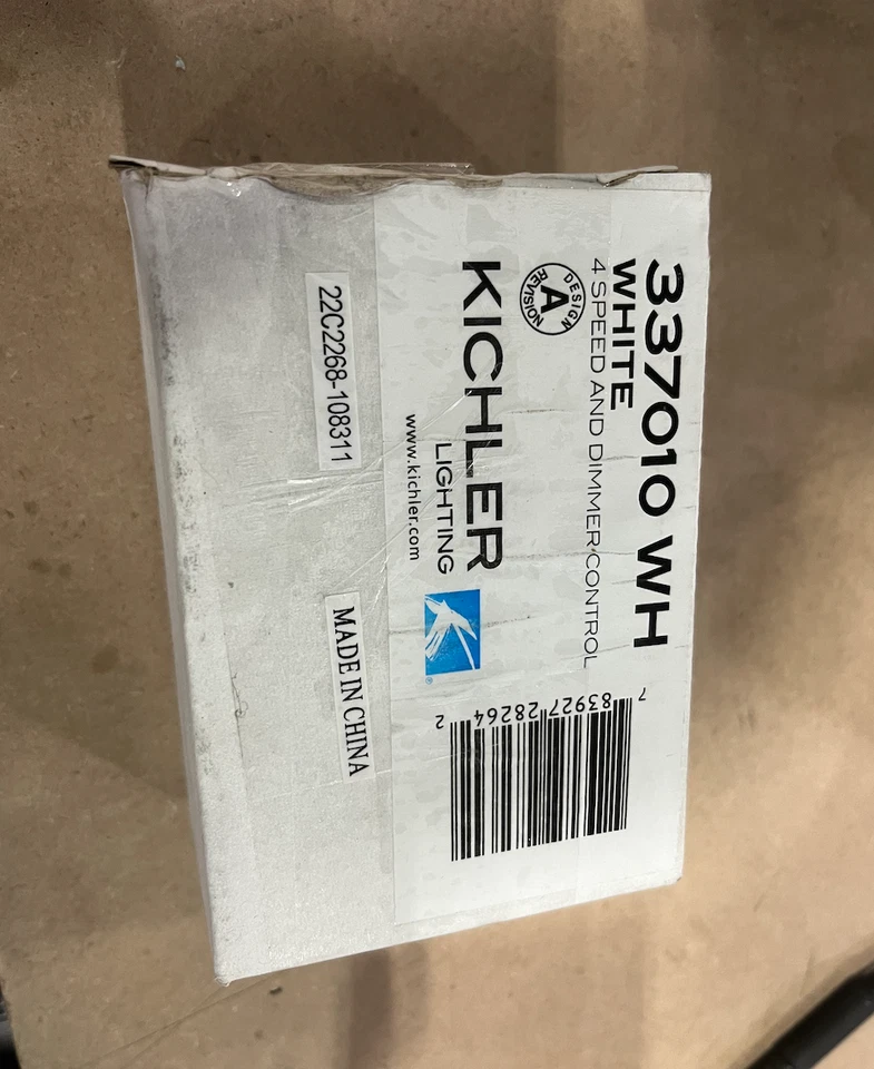 KICHLER 4-Speed Dual Slide Fan Switch Control, Light White - Image 1 of 1