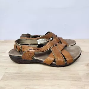 Merrell Fagott Damen-Ledersandalen Größe 6 Riemchen Fersenriemen braun J46248 - Bild 1 von 10