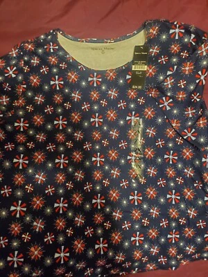 NUEVO CON ETIQUETAS-Camisa Manga Corta Rebecca Malone Talla 2X Foto 1 de 3