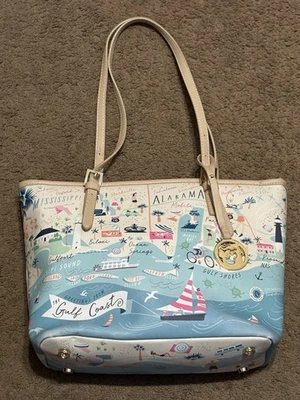 Spartina 449 Purse Map Golf Coast EUC - Image 1 of 4