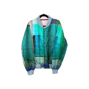 Alfred Dunhill Bomberjacke Herren Größe XL wendbar grün/rosa Designer lebendig - Bild 1 von 24