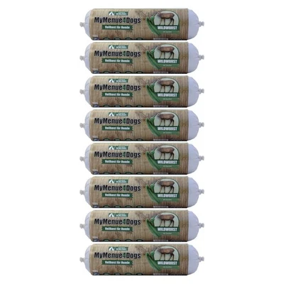 MyMenue4Dogs Hundefutter Wildwurst 8x 800g Fleischsnack Hundenahrung Reh Wild - Bild 1 von 2