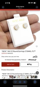 Aretes De Oro 14k - Picture 1 of 2