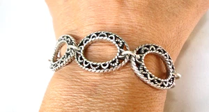AlTERED Brighton Rhythm Silver Loop Bracelet - Picture 1 of 3