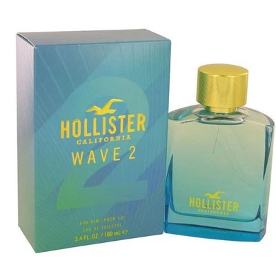 Hollister California Wave-2 男士淡香水 3.4 盎司 | 新鲜木质香味 — 第 1/4 张图片