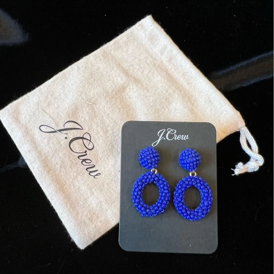J. Pendientes colgantes Crew azul con cuentas Foto 1 de 1