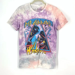 Def Leppard Hysteria Purple Tie Dye Band Tee Cotton Medium - Picture 1 of 5