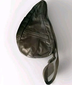 Bolso Ameribag Espalda Saludable Cuero Marrón Lágrima Eslinga Multifuncional De Colección - Imagen 1 de 15