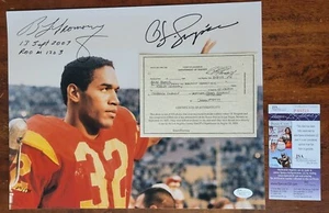 O J Simpson stolen evidence robbery photo Signed 11x14 2007 Fromong COA JSA COA - Picture 1 of 7