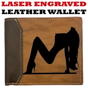 Girl Pinup gewölbte Rückseite - Mädchen Pinup Leder Geldbörse Doppelfaltung Premium Qualität NEU - Bild 1 von 5