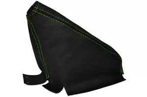 GREEN STITCHING FITS HONDA CRX DEL SOL E BRAKE BOOT LEATHER 1992-1997 - Picture 1 of 3