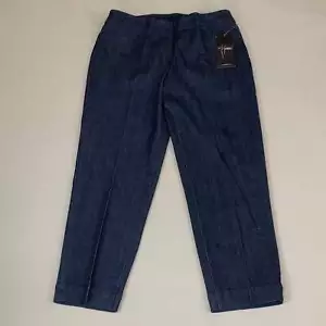 MULTIPLES Ankle Pants Petite Women's Sz 12 Denim M2623P - Picture 1 of 13
