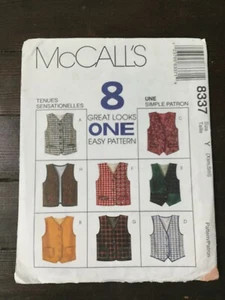 McCalls 8337 Gilet foderato per bambini ragazzi ragazze cintura posteriore con fibbia XS-S 2-6 non tagliato - Foto 1 di 5