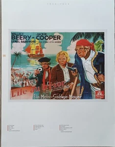 REPRODUCTION AFFICHE ORIGINALE/30X42 CM/L'ÎLE AU TRESOR/WALLACE BEERY/V. FLEMING - Imagen 1 de 1