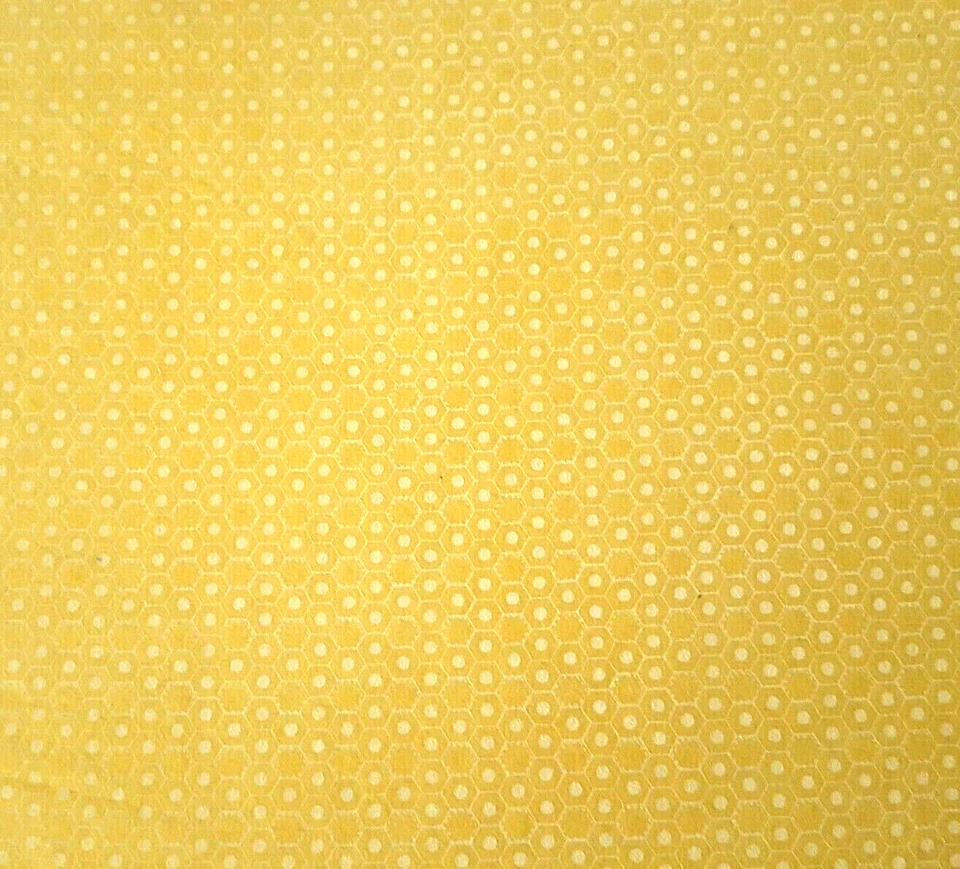 22" Basically Hugs Flannel Helen Stubbings P&B Textiles Yellow Honeycomb Hexie - Image 1 of 3