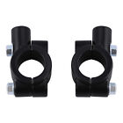 Motorcycle Universal 7/8" 10mm Handlebar Mount Mirrors Clamp On Brackets For ATV