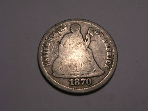 1870 Seated Liberty Dime (Scarcer Date & Attractive) Cover