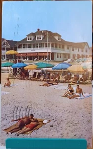 Cartolina virginia spiaggia 1956 hotel legno verde - Foto 1 di 2