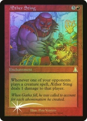 Urza's Destiny  MTG  FOIL  Aether Sting  Magic - Image 1 of 2