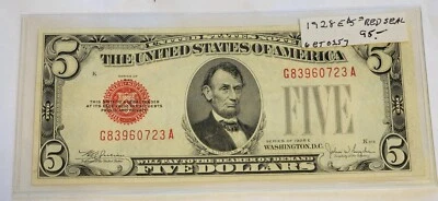 1928E $5 Legal Tender Note CH. Uncirculated,  Very NICE!! - Image 1 of 2