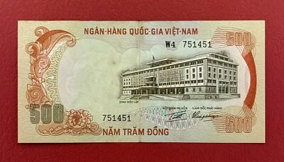 VIETNAM SOUTH 500 Dong 1972 Pick# 33a VF-XF. #PL2997 - Image 1 of 2