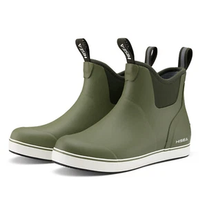 HISEA Women Ankle Deck Boots Waterproof Non-Slip Garden Work Chelsea Rain Boots - Picture 1 of 64