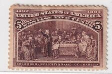 USA stamps - 1893 Columbian Exposition- 5C_Soliciting Aid MH