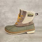 LL Bean Rangeley Pac Boots Womens Size 8 Green Water Resistant Insulated Winter
