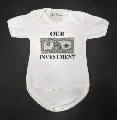 Traje corporal infantil Get Lucky nuestra inversión del millón de dólares 100 % algodón Foto 1 de 4