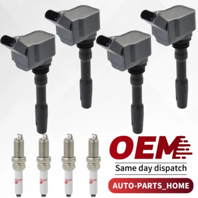 Paquete de bobinas de encendido + bujías para Jetta Passat Beetle Golf Audi A3 Q3 1,8 L Foto 1 de 4