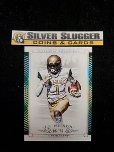 2015 J.J. Nelson Panini National Treasures Multi-Sport /25 RC Rookie UAB Blazers - Picture 1 of 2
