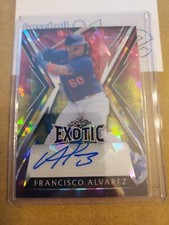 2023 Leaf Exotic Autograph Francisco Alvarez Crystal Parrot #1/4 Mets #BA-FA1