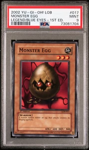 Monster Egg LOB-017 1a Edición Yugioh Legend Ojos Azules - PSA 9 - Imagen 1 de 2