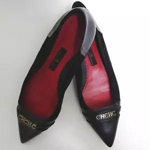Carolina Herrera FLATS schwarz Leder Halbschuh US 6 ORIGINAL spitze Zehenschuhe EU 37 - Bild 1 von 11