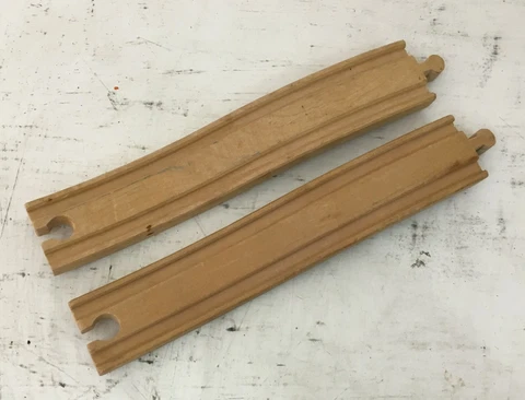 Lot of 2 Thomas the Train Wooden Ascending/Descending Wavy Train Tracks Wood Cover