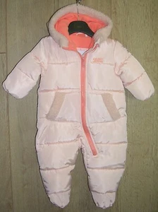 DKNY New Girls Pink Snow Pram Suit Snowsuit Age 3-6 Months - Picture 1 of 5