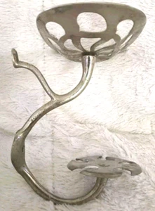 Antico porta spazzolino da bagno e portasapone San O La nichelato - Foto 1 di 5