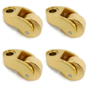 4 solid Brass foot castors wheel for chairs tables BED old style small screw B - Bild 1 von 18