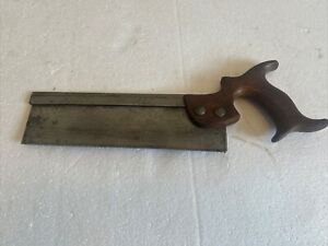Vintage 10” 10ppi  Steel Back Dovetail Tenon Saw Open Handle