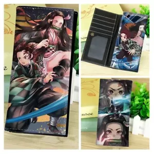 Demon Slayer Card Holder PU Fold Long Wallet Utility Anime Purse Lover Gift #7 - Picture 1 of 2