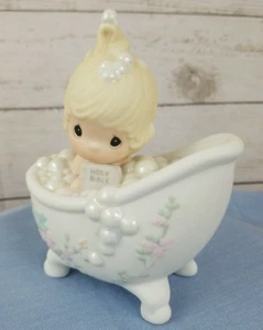 Precious Moments He Cleansed My Soul Porcelain Figurine #100277 Signature 1985 - Picture 1 of 11